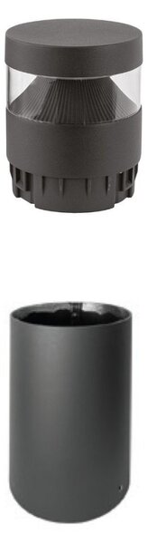 Lampioncino moderno gea led ges2360+ges2404 led ip65 alluminio metacrilato - Gea Led