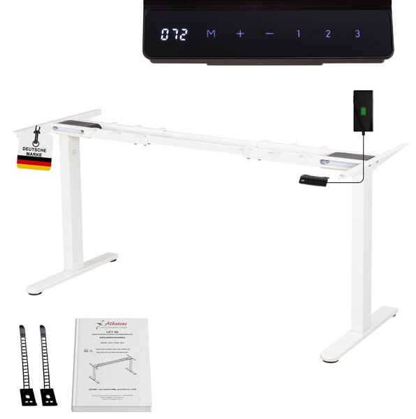 Albatros International Albatros base scrivania LIFT, 2x motorizzato, telaio elettrico per scrivania regolabile in altezza con funzione di memoria per scrivania - gambe scrivania, telaio scrivania, scrivanie, scrivanie, scrivania Secretaire