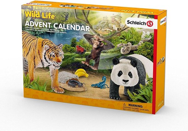 Schleich - Figure di animali, calendario dell'Avvento Wild Life 2017; 97433