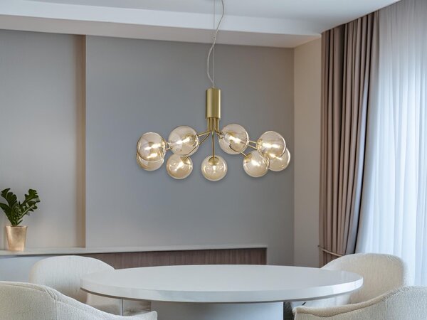Lampada a sospensione Honey Gold a 9 luci