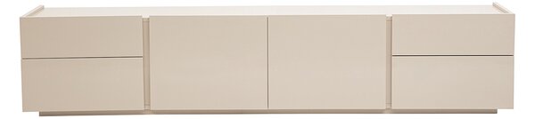 Mobile TV design beige lucido con contenitori L199.8 cm ISAURE