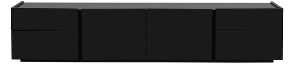 Mobile TV design nero lucido con vani L199.8 cm ISAURE