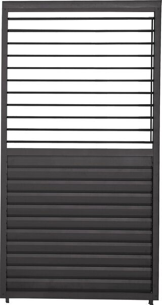 MIRADOR 111 Parete a lamelle orientabili 1,23 m in alluminio antracite per pergola Deluxe