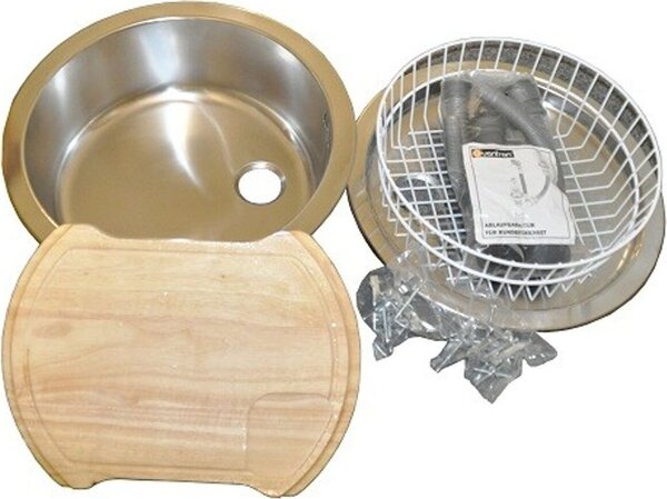 Lavello da incasso Lavello rotondo Set di lavelli da cucina in acciaio inox Respekta