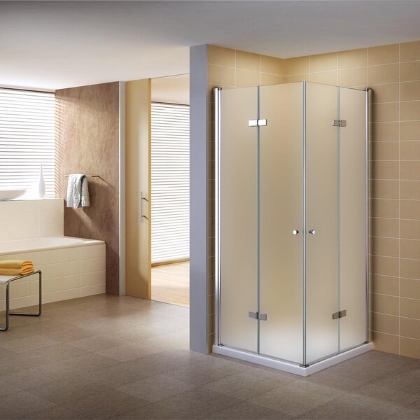 Cabina doccia con porta a soffietto i-flair 115x75x190 cm in vetro di sicurezza satinato da 6 mm - DK99