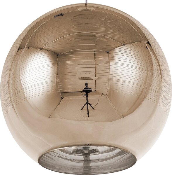 BELIANI Lampada da soffitto in vetro oro 125 cm rotonda a forma di palla per 1 lampadina luce moderna lucida