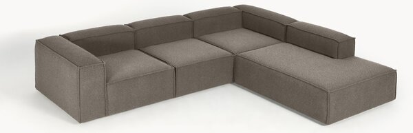 Divano angolare XL componibile 4 posti in bouclé Lennon