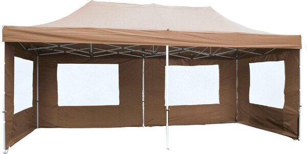 VCM PROFI | gazebo | dimensioni circa 3x6 m | telone idrorepellente in PE da 270 g/m² | tenda per feste con pannelli laterali | tenda da giardino