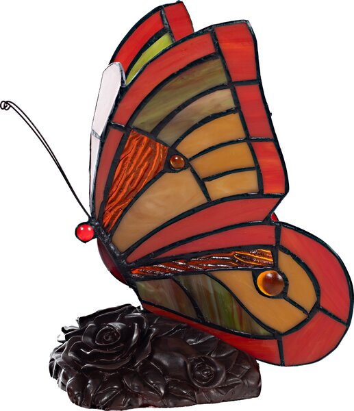Lampada da tavolo stile farfalla Tiffany 200 luce decorativa
