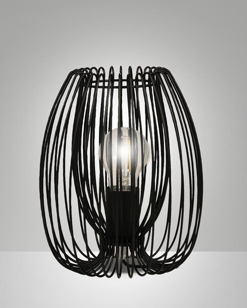 Lampada da Tavolo Camp Nera Fabas Design Moderna Singola Stile Elegante