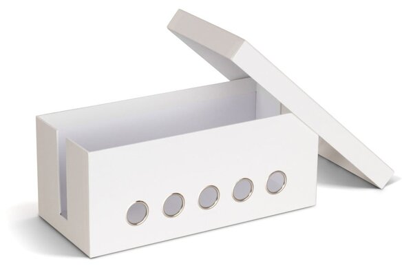 Organizer bianco in cartone per cavi Cordy Paper Laminate – Bigso