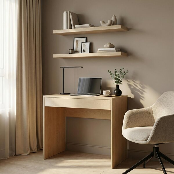 Scrivania FORDE - Spaziosa - Con cassetto - Rovere Sonoma - Larghezza 75 cm, Altezza 75 cm, Profondità 50 cm