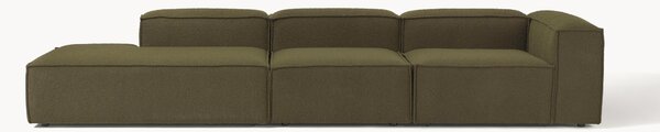 Chaise longue componibile XL in bouclé Lennon