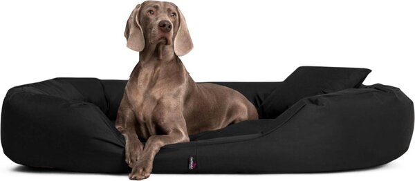 Tierlando dog bed SAMMY Divano ovale per cani di taglia grande Robusto bordo in poliestere - Dimensioni: 140x105cm | Colore: 03 Nero