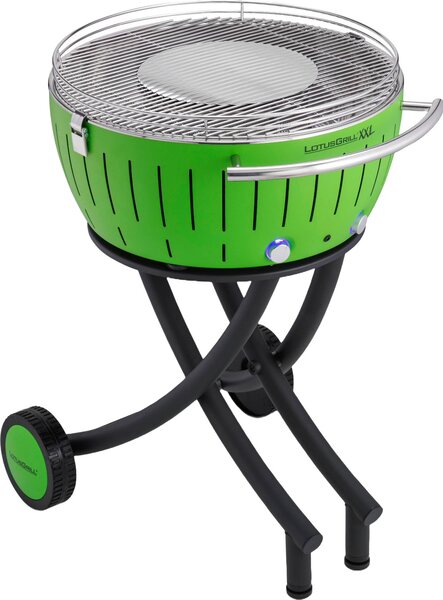 LotusGrill XXL (G600) barbecue da giardino da 21,8 kg, verde lime con connessione USB