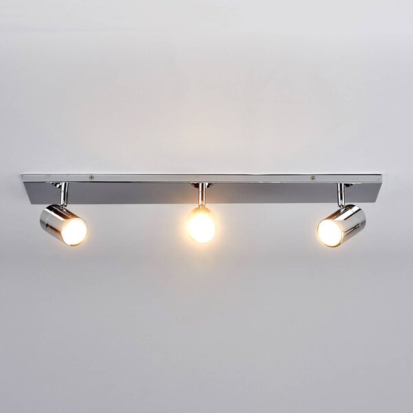 Plafoniera da bagno Lindby Dejan, 65 cm, 3 luci, cromo, IP44