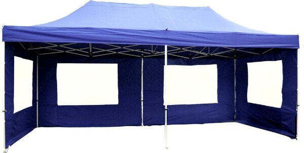 VCM PROFI | gazebo | dimensioni circa 3x6 m | telone idrorepellente in PE da 270 g/m² | tenda per feste con pannelli laterali | tenda da giardino