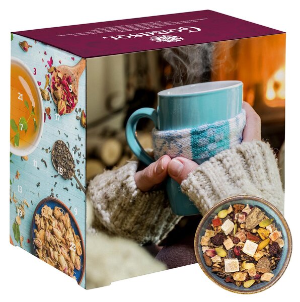 Corasol Calendario dell'Avvento Premium con 24 tè natalizi gourmet
