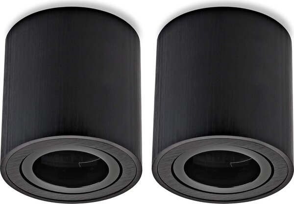 Sweet Faretto LED a plafone GU10 rotondo alluminio nero 2x Faretto a plafone a soffitto