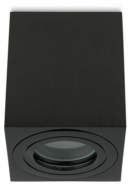 Sweet LED faretto da superficie bagno angolare GU10 alluminio nero IP44 faretto da superficie