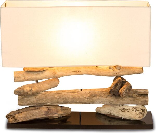 Lampada in legno Lampada da tavolo in legno di deriva 50x17x43cm Lampada unica di alta qualità