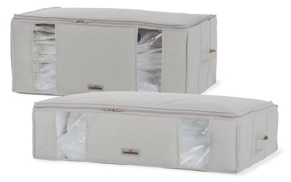 Set di organizer per vestiti sottovuoto/rinforzati in tessuto 2 pz 65x50x27 cm Life – Compactor