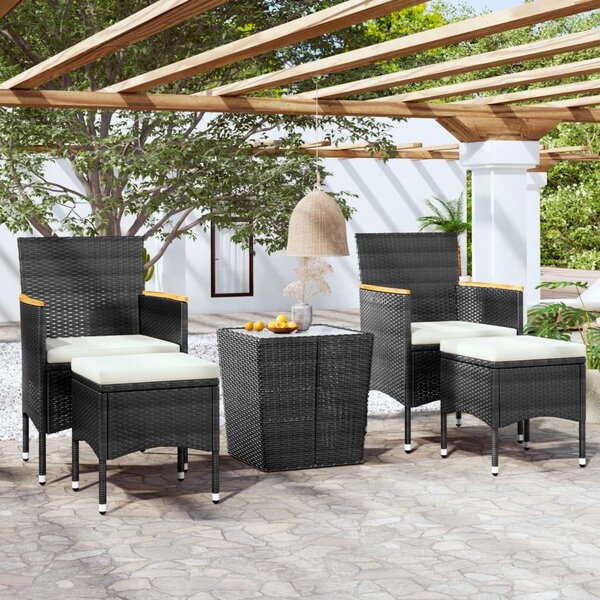 Outsunny Sdraio da Giardino o terrazzo in PE Rattan regorabile con Cuscino  Imbottito Regolabile su 6 Livelli, Grigio