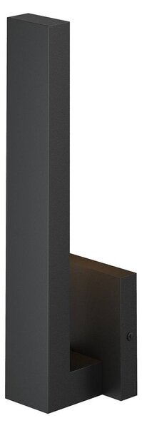 Lindby LED lampada da parete per esterni Isadore, nero, metallo, IP44