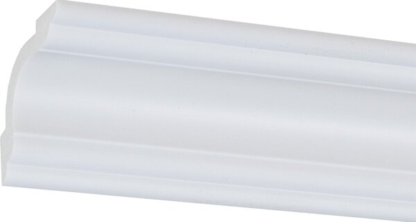 PROVISTON Modanatura per stucco 20 x 71 x 2000 mm Modanatura moderna per il soffitto Profilo classico Modanatura per soffitto di alta qualità Plastica Bianca Impermeabile, robusta e duratura