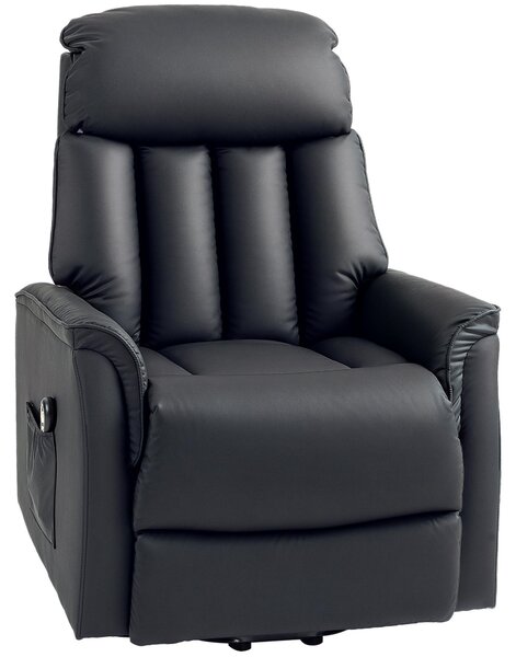 HOMCOM Poltrona relax elettrica con funzione di assistenza alla alzata e reclinabile