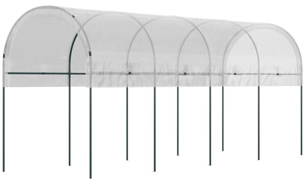 Serra per pomodori Outsunny, serra in plastica resistente al vento con struttura in acciaio