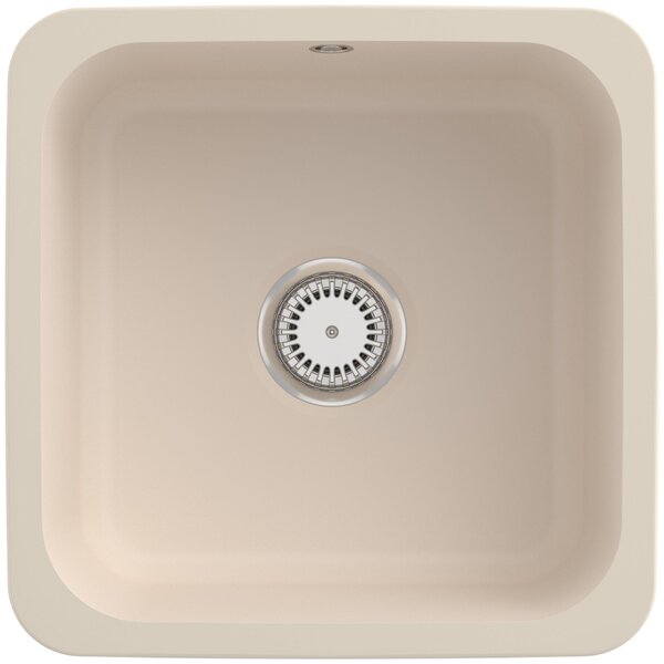 Lavello Villeroy&Boch, lavello da cucina Cisterna 50 Ivory 450x450mm, larghezza base 50cm