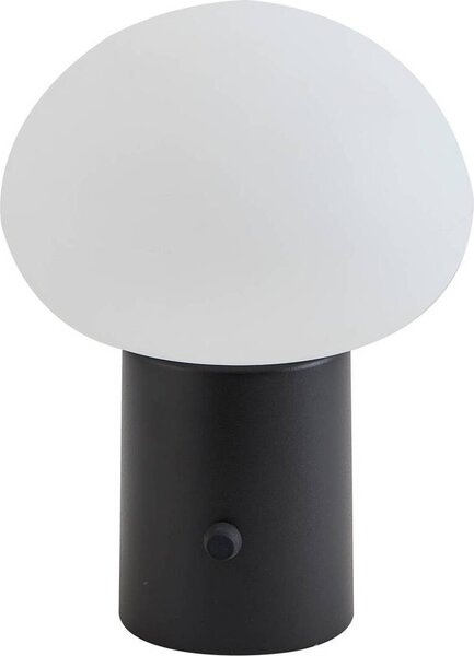 Lampada da tavolo ricaricabile Lindby LED Zelie, nero, alluminio, IP44