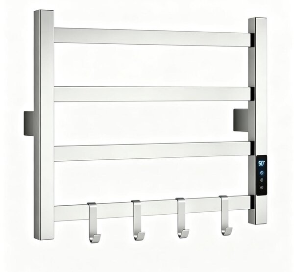 Radiatore elettrico da asciugamani con finitura a specchio - 43 x 50 cm - Potenza: 85 W