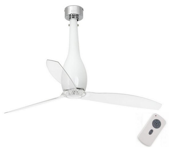 FARO 32000 - Ventilatore da soffitto ETERFAN bianco/limpido + telecomando