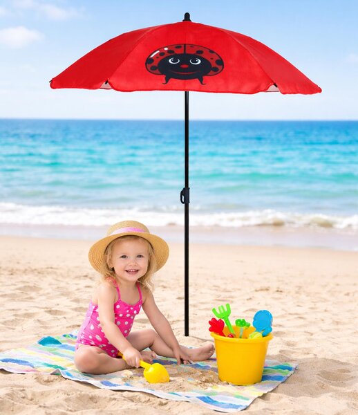 Ombrellone da giardino per bambini, protezione solare, Ø 110 x H 130 cm