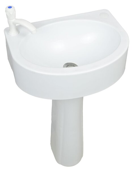 Lavabo da appoggio compatto per bagno, facile da installare