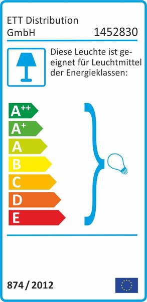 Applique McShine "GL-400PIR", con una presa E27, classe di protezione IP44, altezza 40 cm, rilevatore di movimento