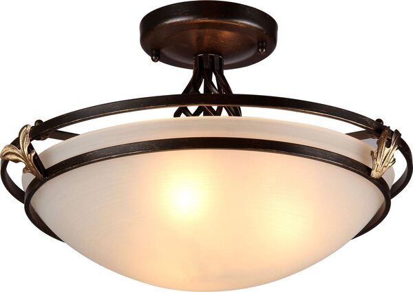 Plafoniera, bronzo antico, metallo, P 48 cm