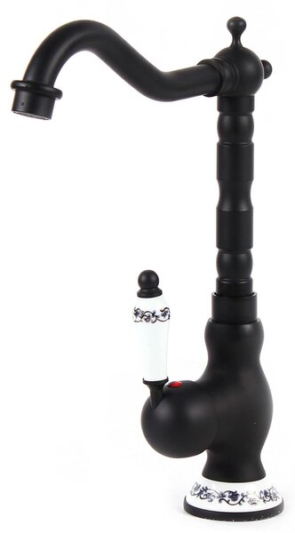 Rubinetti da cucina in stile retrò - Bocchetta girevole a 360° - Colore nero