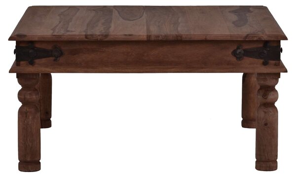 MiaMöbel Tavolino Colombo 60x60 cm Stile rustico Legno massello Teak naturale