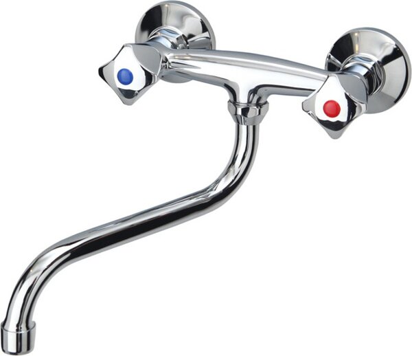 Miscelatore per lavabo a due leve Lucy con bocca S