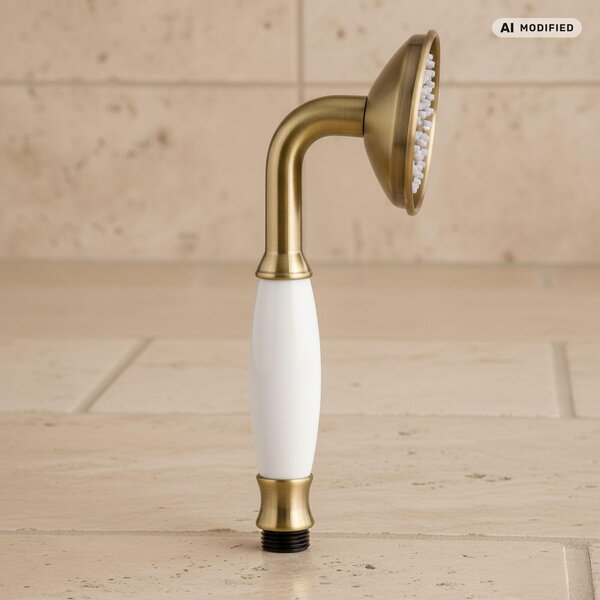PaulGurkes Nostalgia soffione doccia a mano in ottone antico bronzo