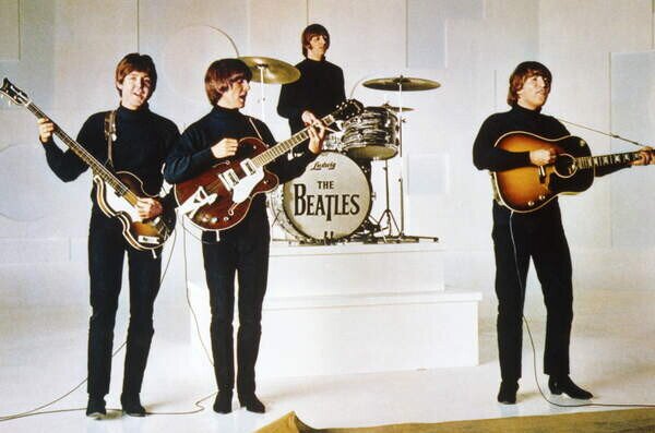 Fotografia artistica Paul Mccartney George Harrison Ringo Starr And John Lennon, (40 x 26.7 cm)