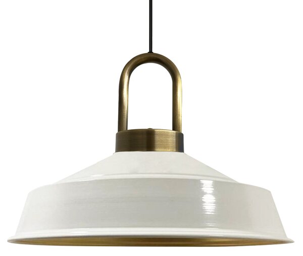 Lampada a sospensione Asletl-Lock Lampada a sospensione in metallo Ø40 cm Lampada bianca