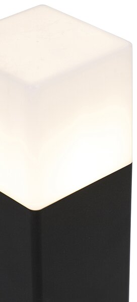 Lampada da esterno a stelo nera con opalino bianco 30 cm - Denmark