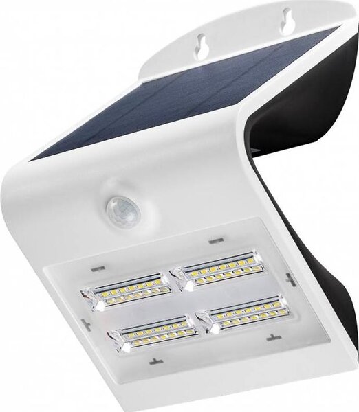 Applique solare a LED con rilevatore di movimento, 3,2W con batteria agli ioni di litio 18650