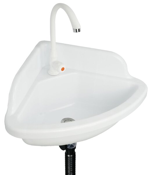 Lavabo angolare da parete, ideale per piccoli bagni