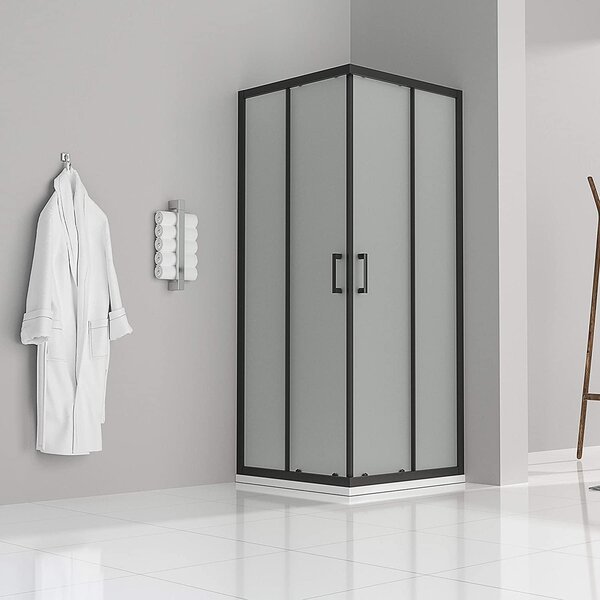 Cabina doccia i-flair ad ante scorrevoli 90x100x180 cm in vetro di sicurezza satinato da 6 mm - DK79