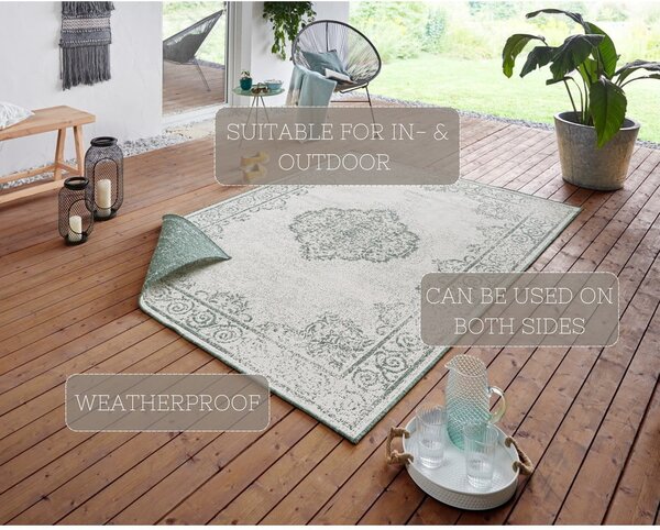 Tappeto da esterno verde e crema , 160 x 230 cm Cebu - NORTHRUGS